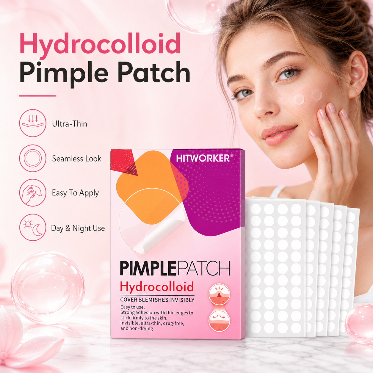 Skincare You - 1200/400pcs/box invisible acne patch set -
