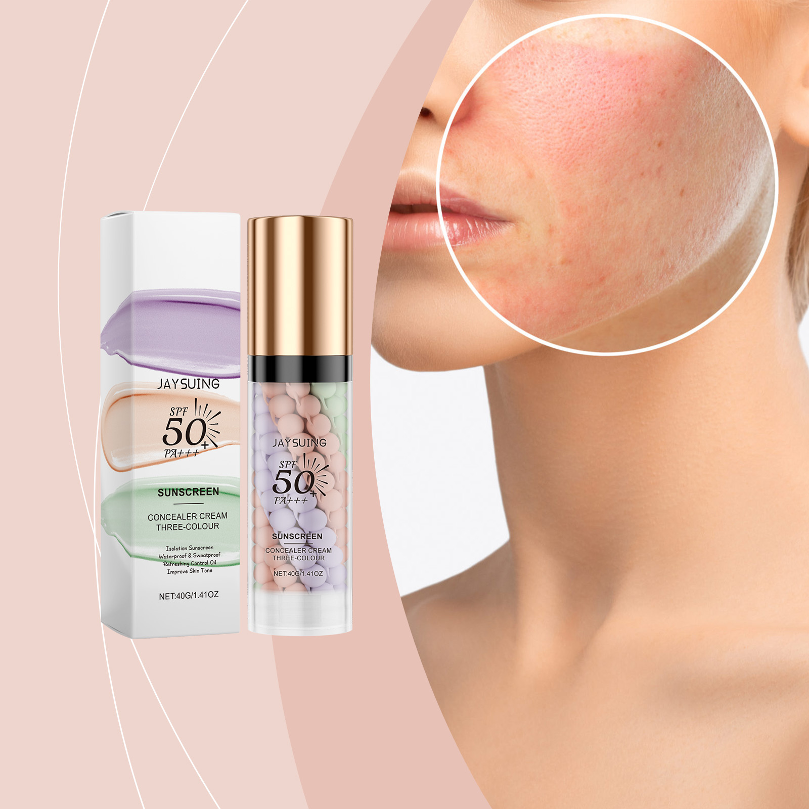 Spf 50 Sunscreen - Jaysuing 3 Color Sunscreen Concealer SPF50+