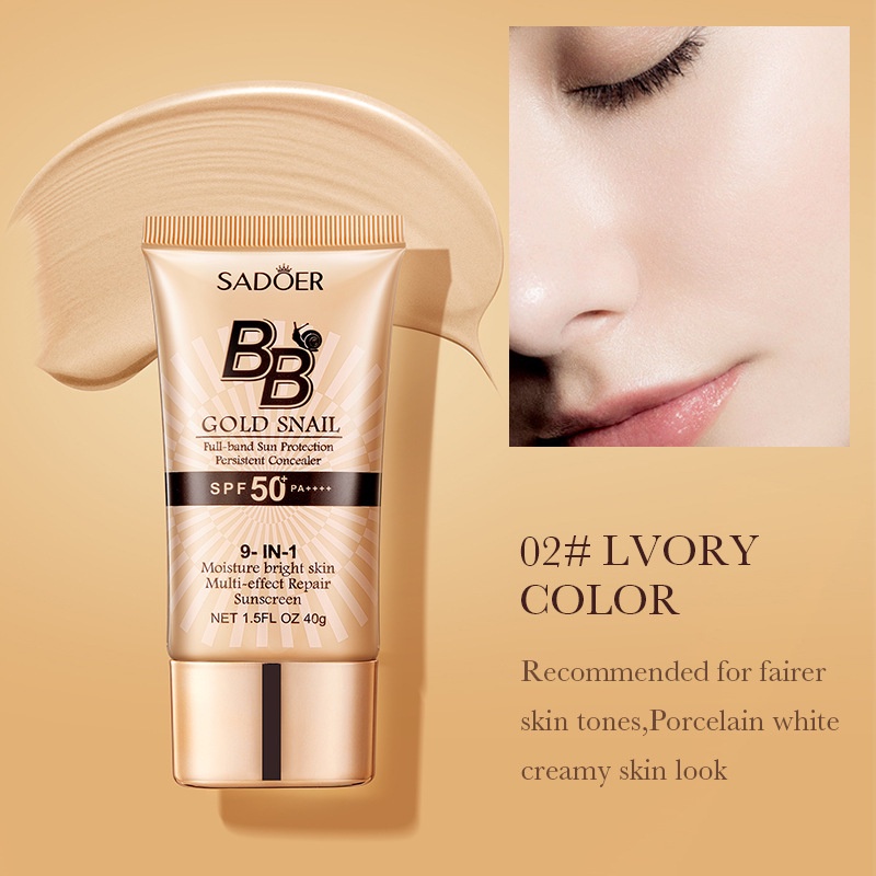 SADOER Gold Snail Sunscreen BB - Spf 50 Sunscreen review and price