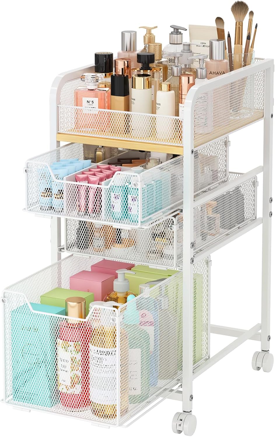 Rolling Makeup Cart Organizer  - Skincare You review and price