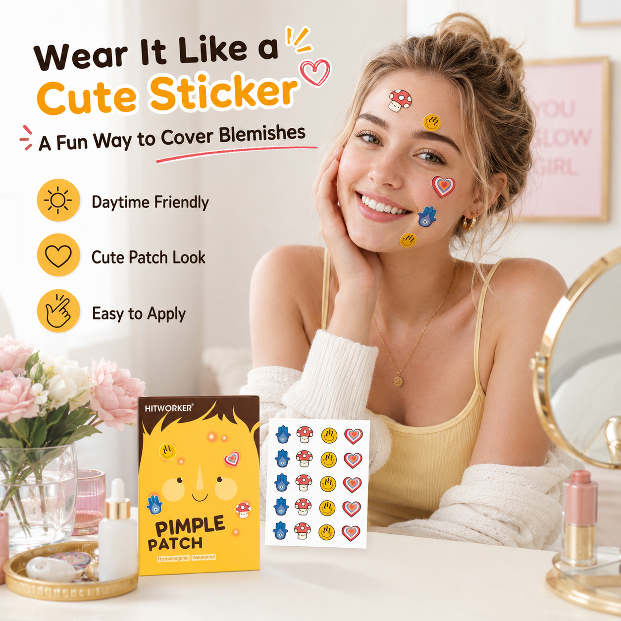 100Pcs Cute 4 Shapes Acne Pimp - Skincare You review and price