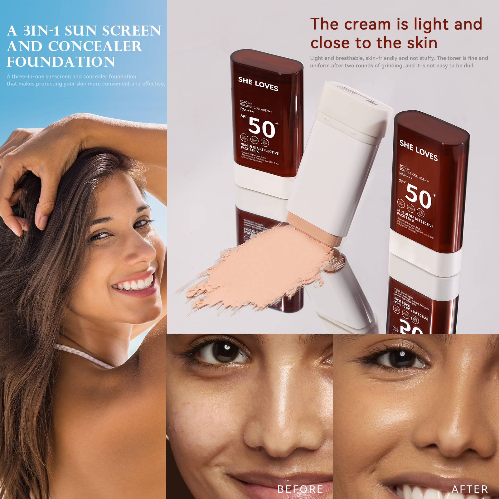3-in-1 Foundation Concealer Su - Spf 50 Sunscreen review and price